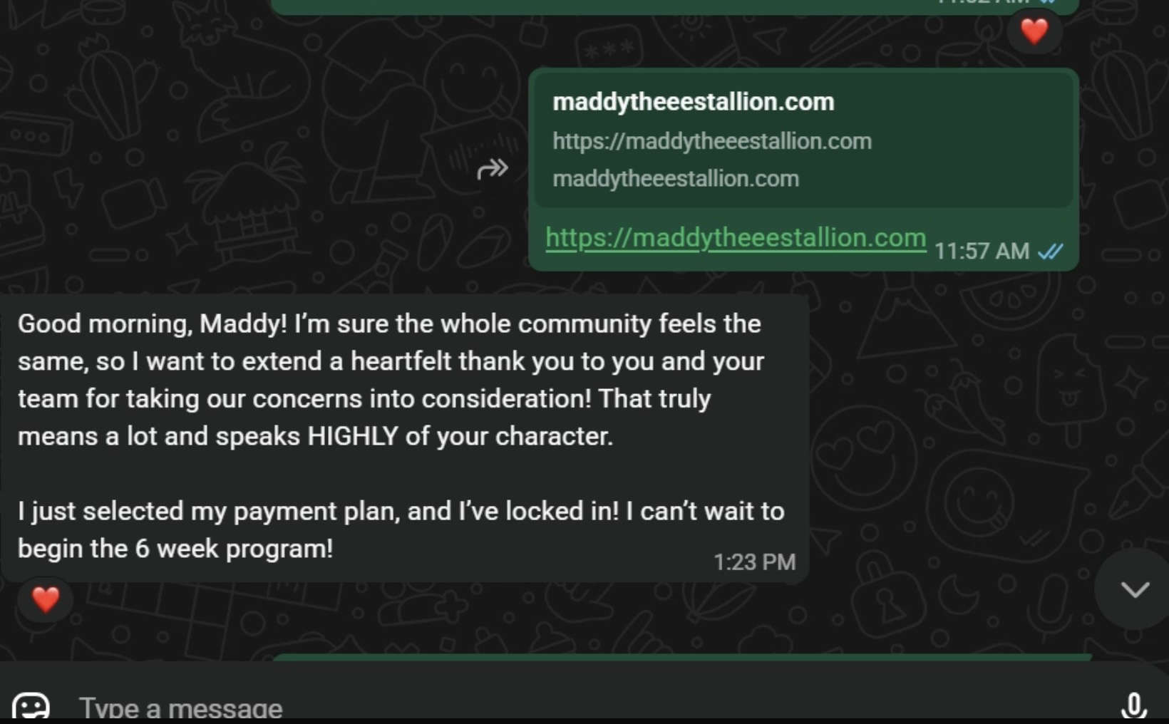 Client message 8